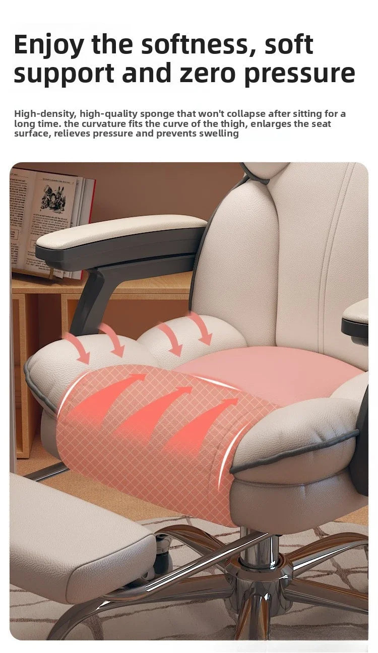 Firm Computer chair E-sports chair Home sedentary sofa Seat reclining swivel chair Study back chair