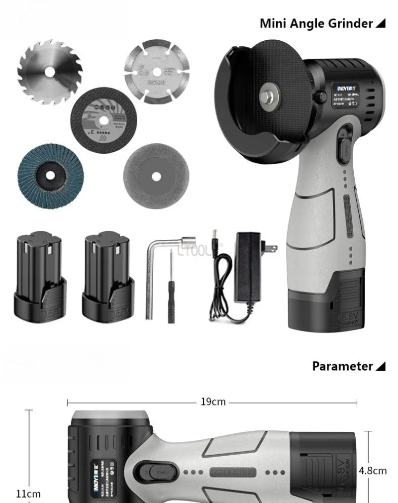 Brushless Angle Grinder Cordless Lithium Battery Handheld Electric Scissors for Cutting Wood Plastic Metal Rebar Professional
