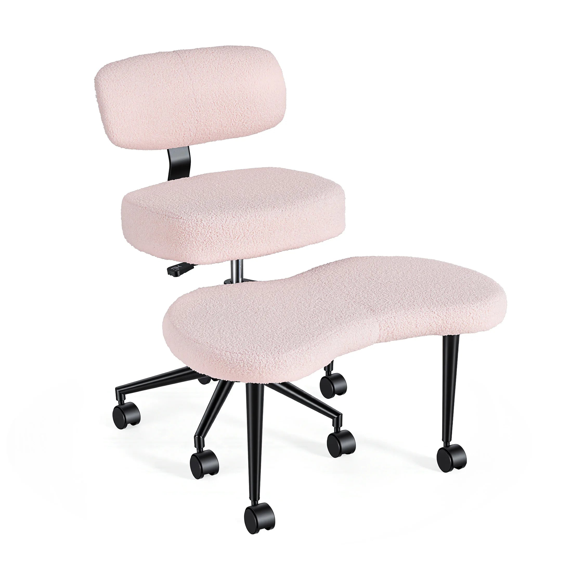 MCQ Ergonomic Armless Gaming Office Chair with Lumbar Support Rolling Swivel 360° Swivel Multiple Combination Methods Chair