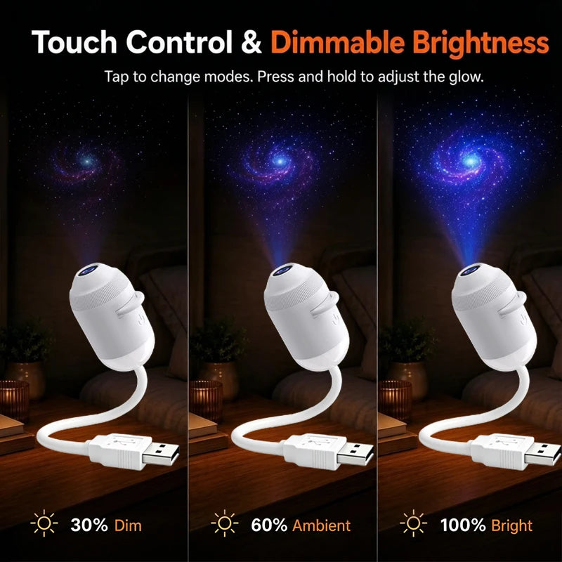 Holographic 5d Star Galaxy Ocean Projector Intelligent High-definition Night Light 360 Adjust Bedroom Car Home Atmosphere Lamp