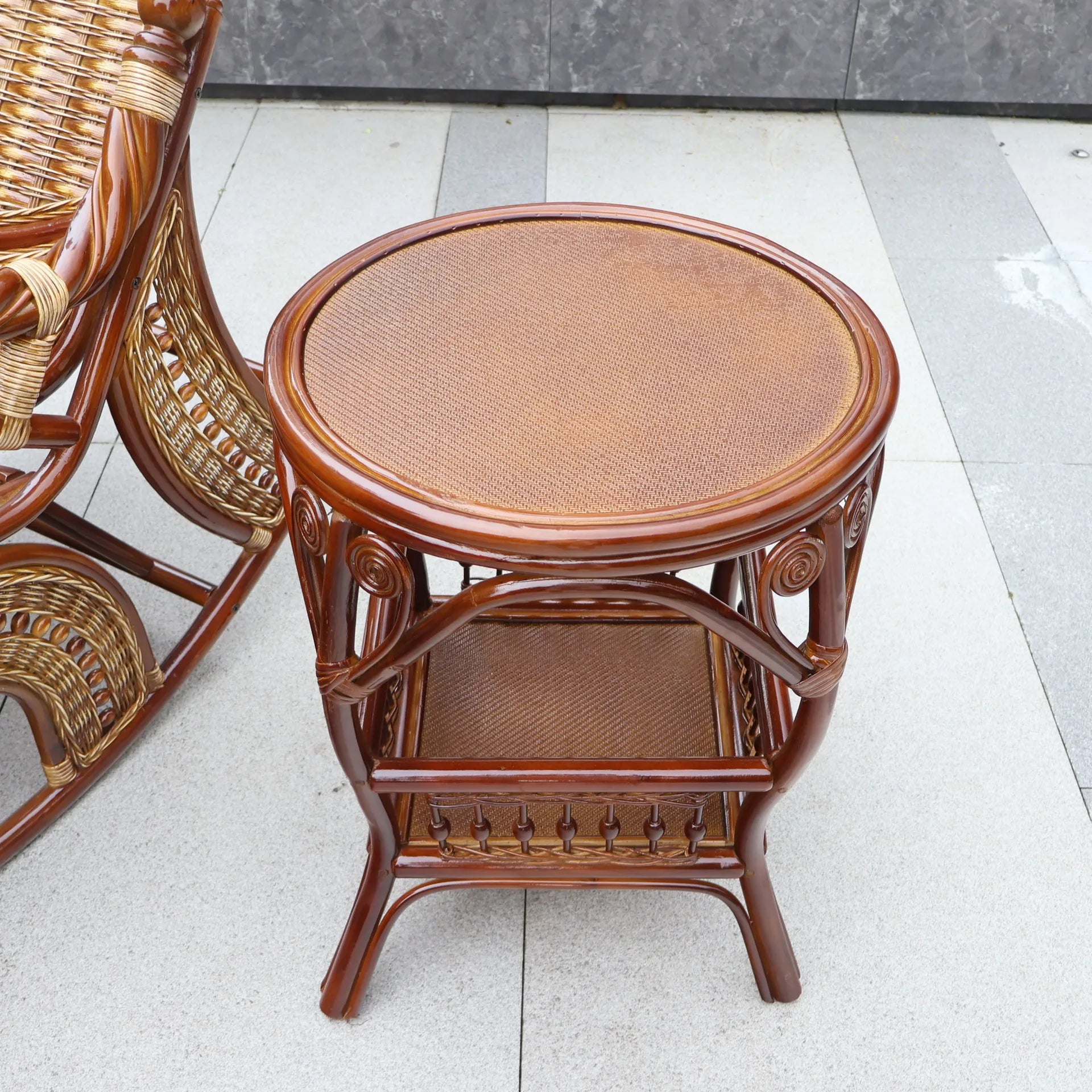 HYS rattan home rocking chair recliner back recliner nap chair leisure chair home elderly free