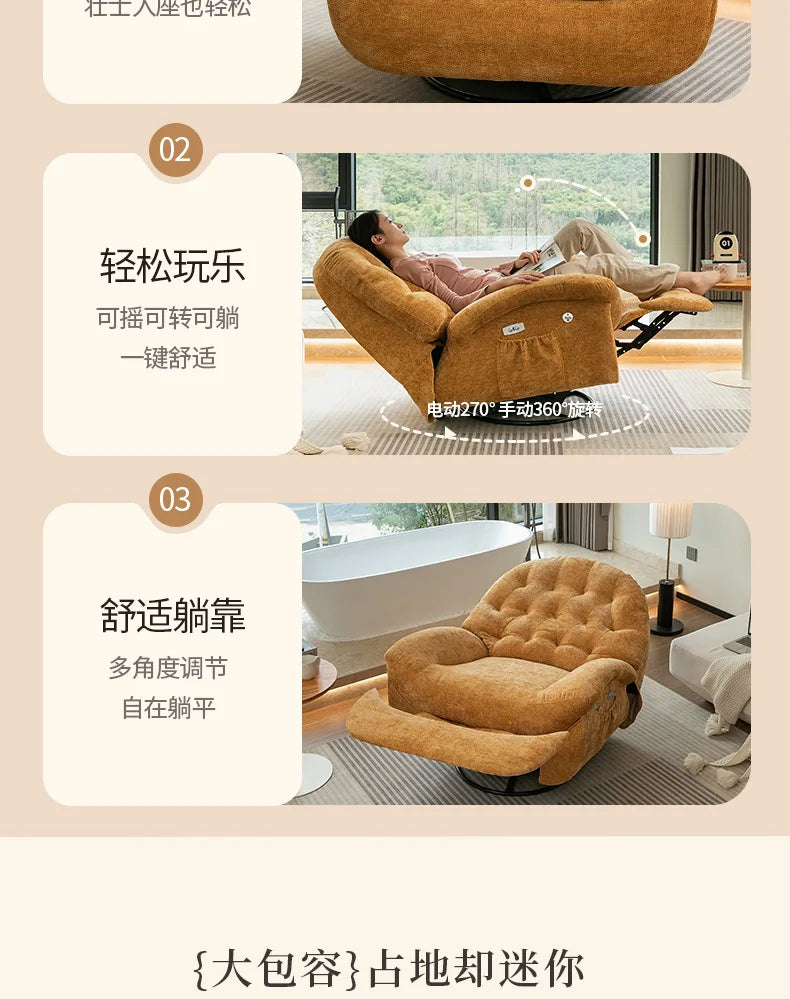 Multifunctional lazy sofa first class  living room sofa chair sleeping recliner electric single Internet celebrity