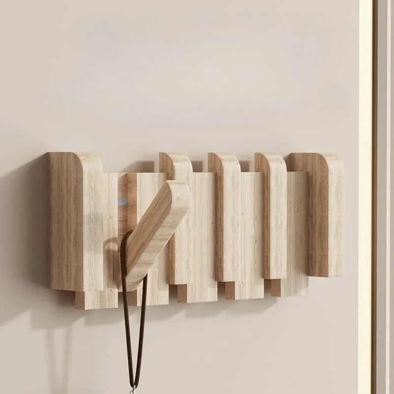 Wall Coat Rack Simple Piano Key Design Solid Wood Coat Stand Living Room Wall Hanging Clothes Hat Hook Storage Clothes Racks