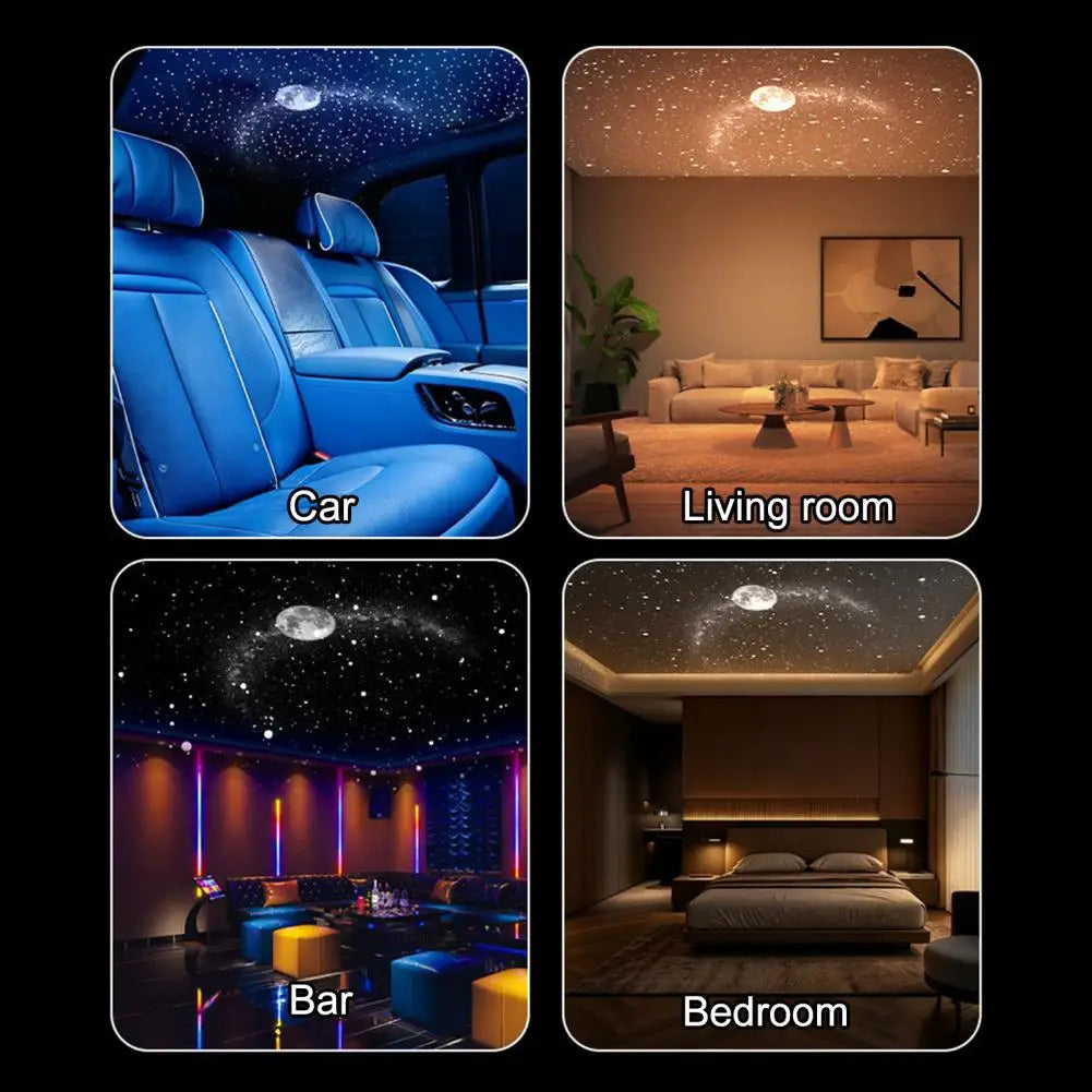 Car Roof Galaxy Night Light USB Star Projector Light 24 in 1 Touch Control Flexible Hose For Bedroom Auto Atmosphere Lamp