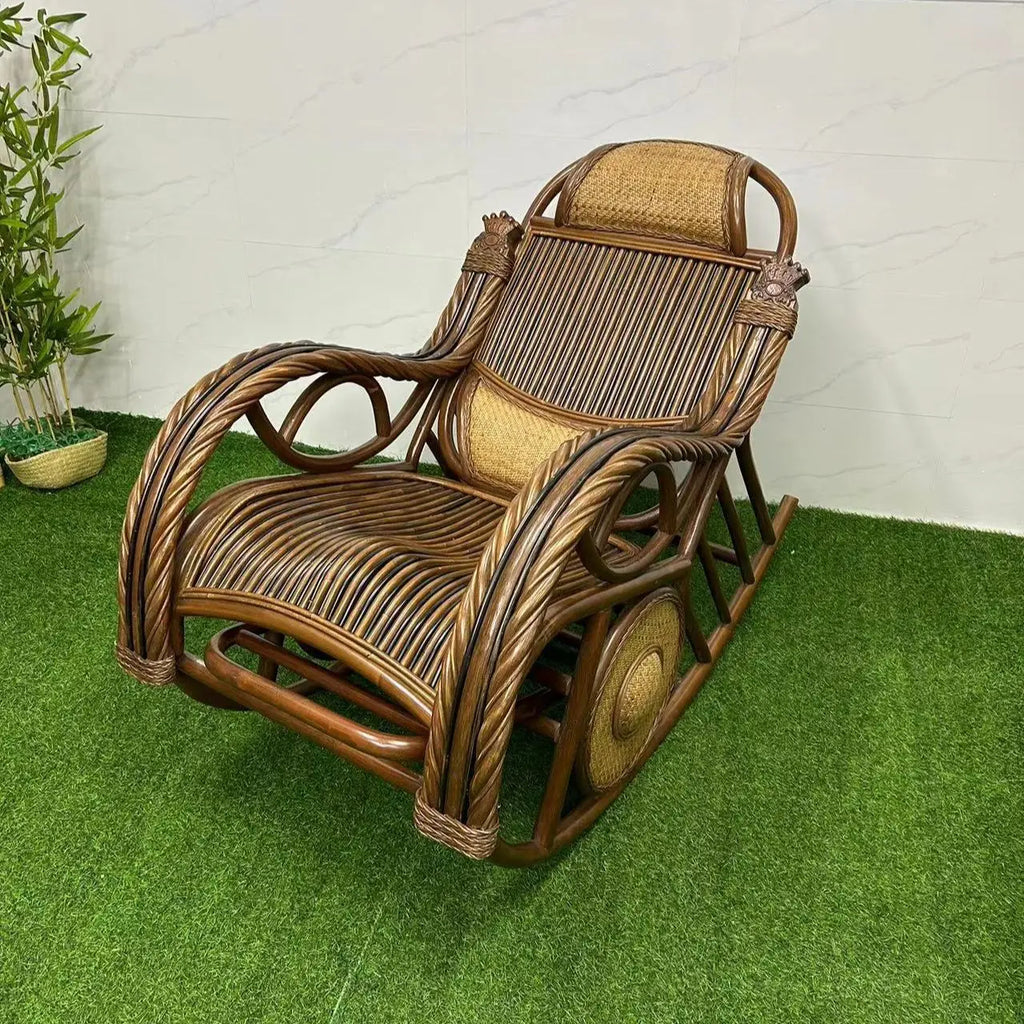 Natural vine elderly nap household lazy rocking  adult balcony leisure recliner rocking chair