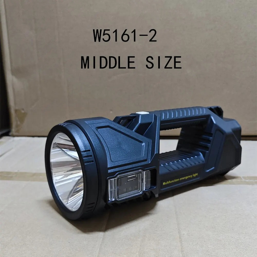 Powerful Spotlight Portable Searchlight Large Capacity Lithium Battery Rechargeable Lamp With Power Bank Function Flashlight