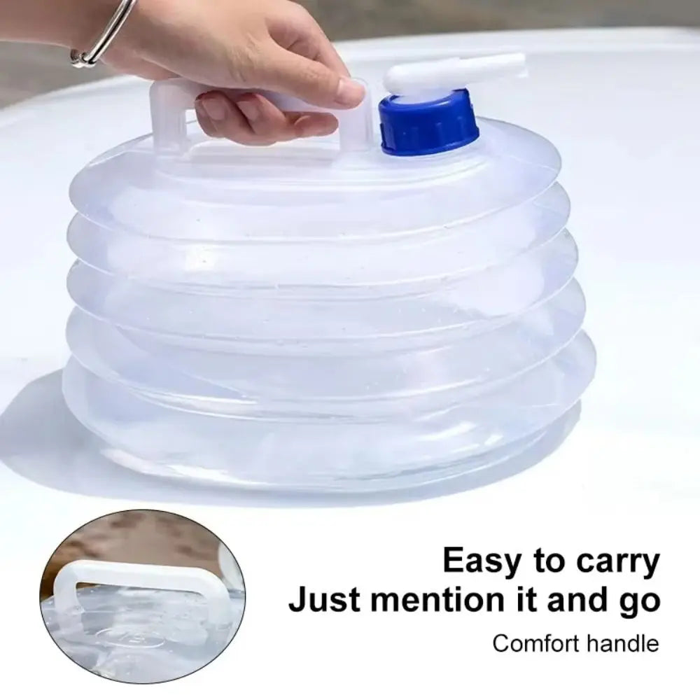 5/10/15L Folding Water Bucket Large Capacity with Faucet Water Bag Reusable Water Storage Container