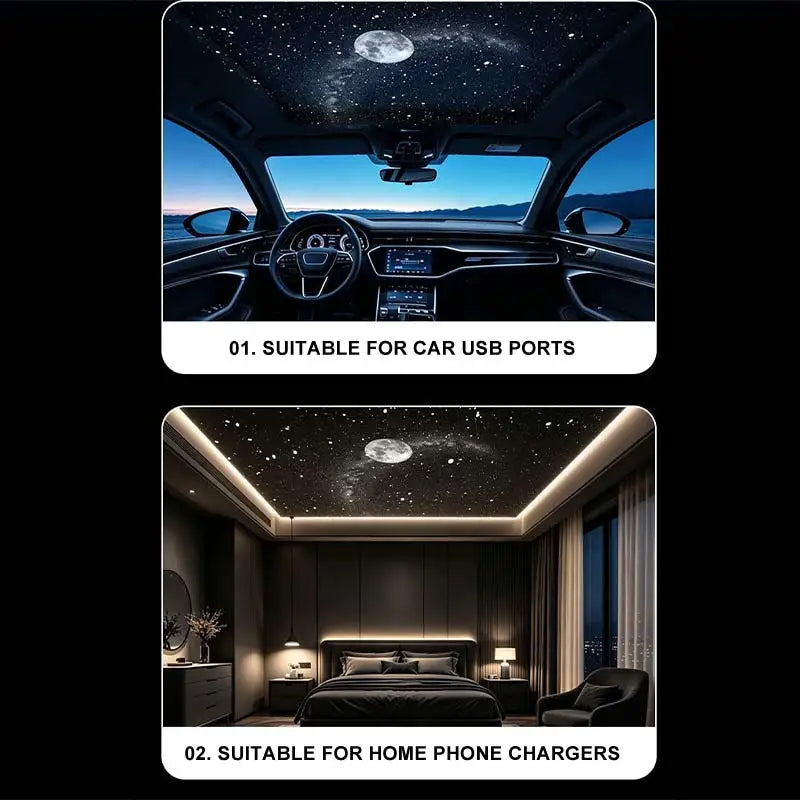 New Mini USB Plug-in Galaxy Star Projector Night Light 360° Rotatable Nebula Aurora Starry Sky Projector Light For Bedroom Decor