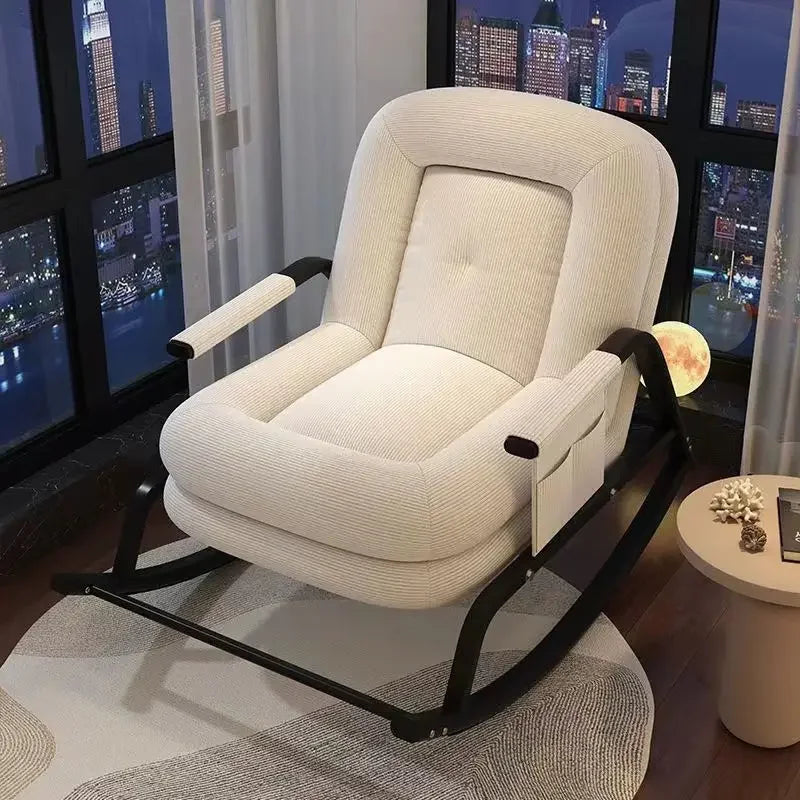 Lazy Rocking Chair Househol/d Living Room Adult Balcony Leisure Bedroom Recliner Single Lazy Sofa Human Rocking Chair Muebles
