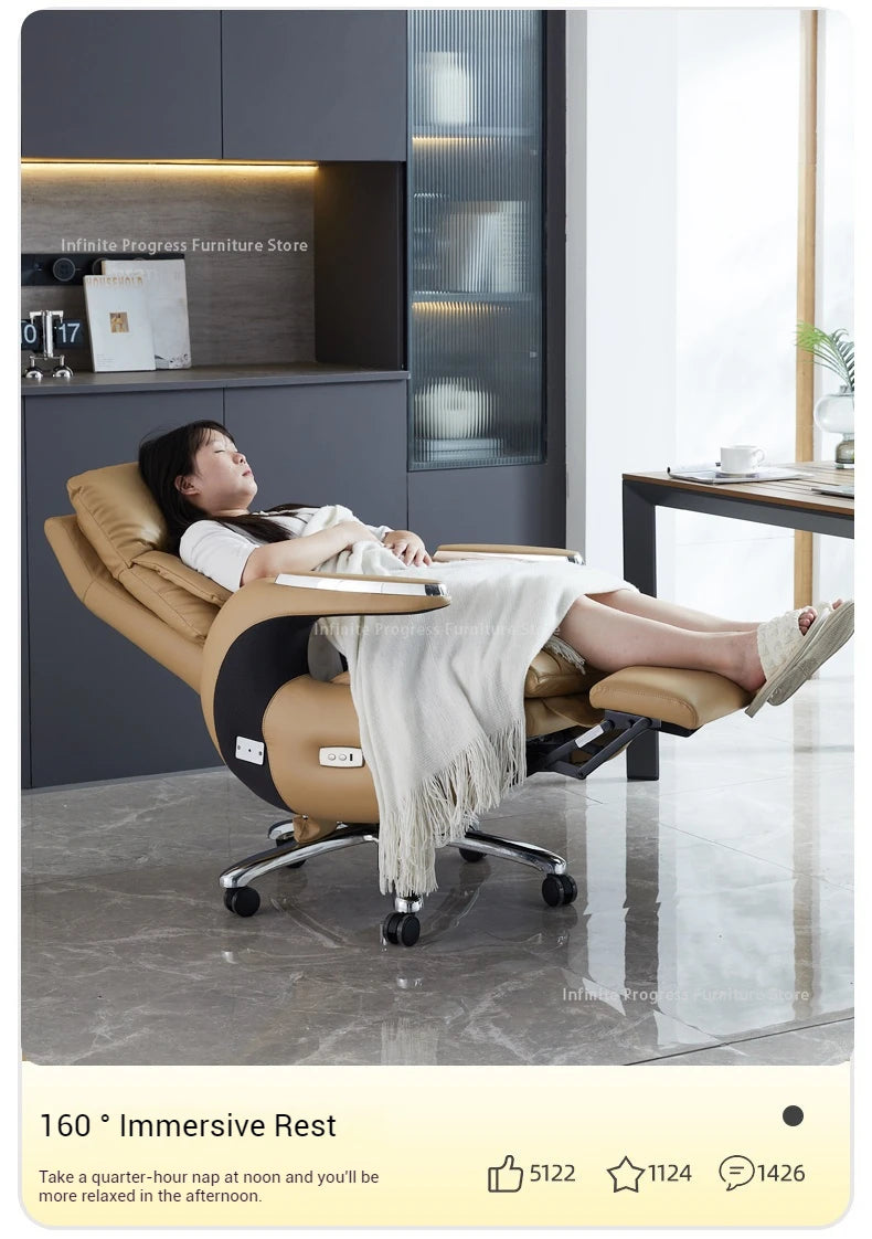 Recliner Boss Office Chairs Computer Armchair Ergonomic Relaxing Office Chairs Modern Multifunction Office Furniture Sillas LLOC