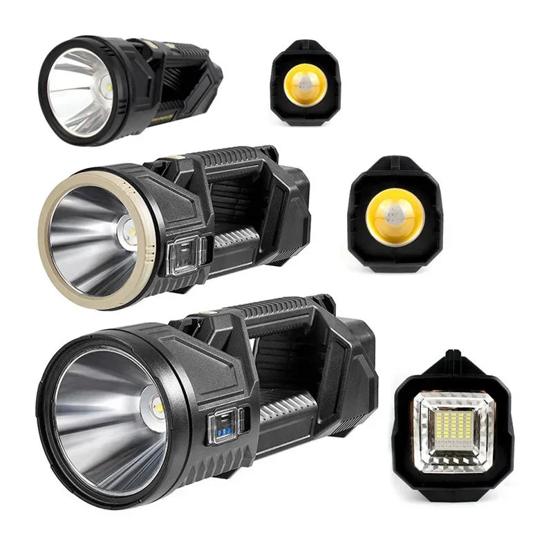 Powerful P70 LED Work Light USB Rechargeable Searchlight Spotlight Portable Flashlight Camping Lantern Torch Floodlight