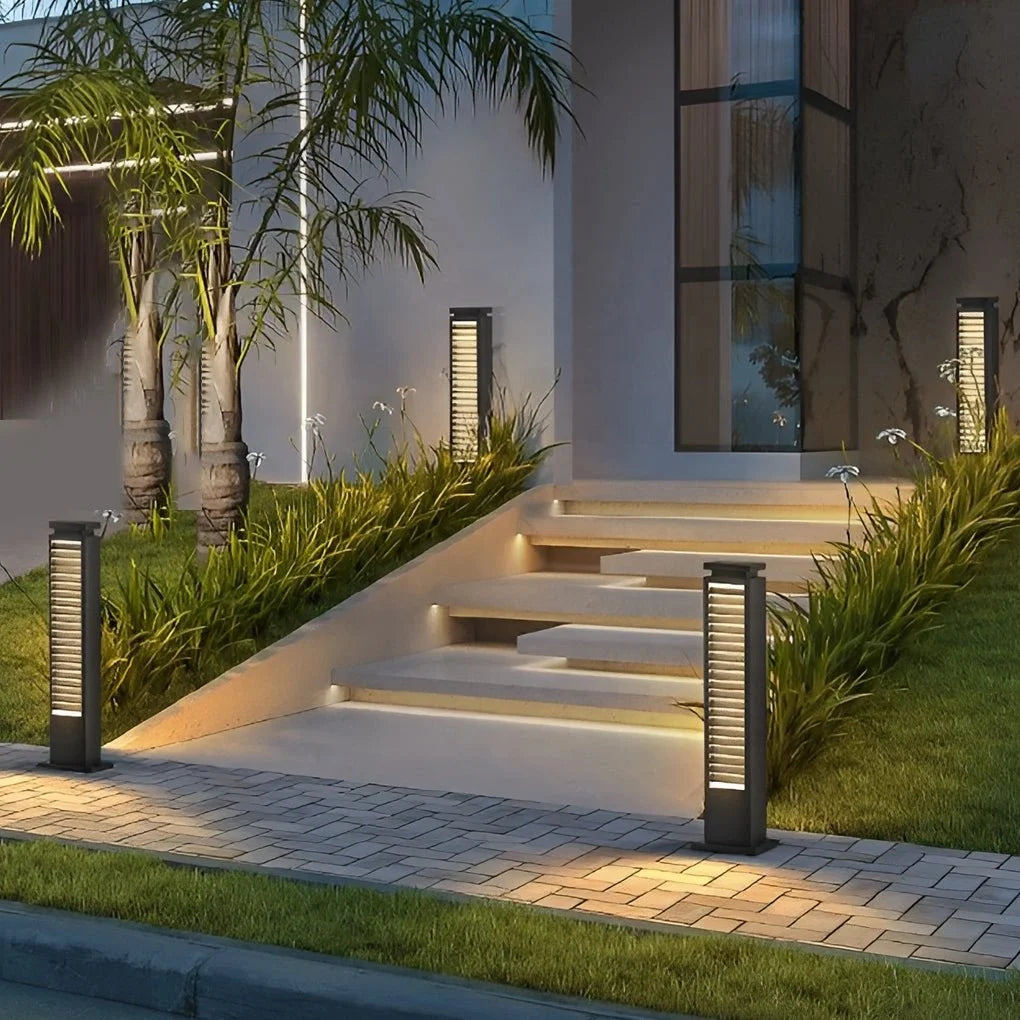Garden Lights 10W Warm White Stainless Steel Post IP54 Waterproof for Modern Pathway and Entrance Landscape Light