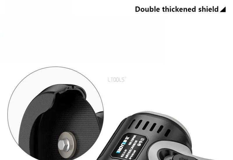 Mini Brushless Angle Grinder Self-locking Electricity Display Cutting Machine Soft Rubber Handle Portable Small Angle Grinder