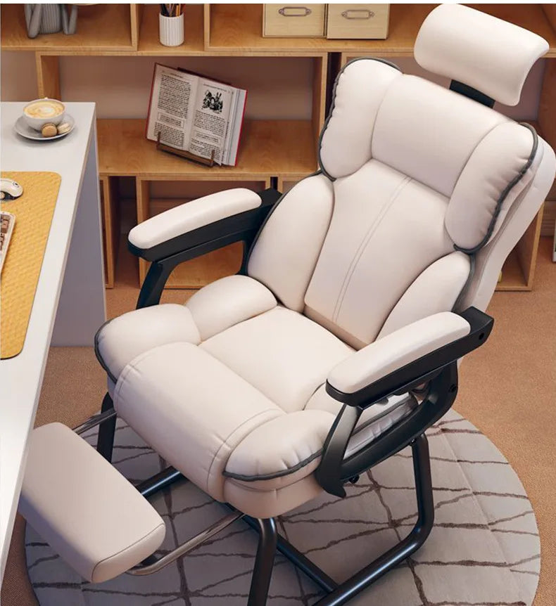 Ergonomic Bow Shape Computer Chair Home Office Dorm Recliner Comfortable Long Hours Support Gaming Chair Usability Furniture