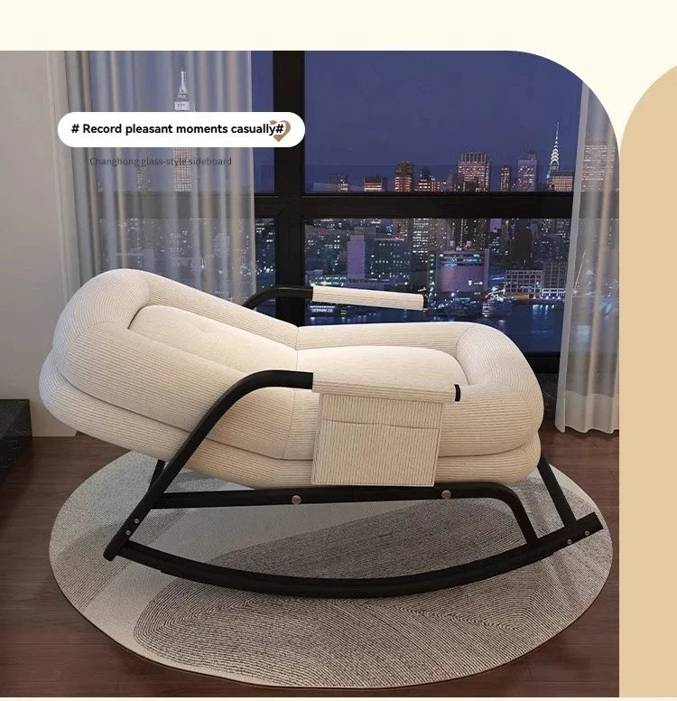 Swinging Chair Adults Can Sleep Creamy Style Dog House Rocking Chair Single Lazy Person, Home Small Sofa