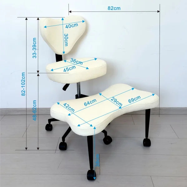 Cross Legged Office Chair – Meditation Seat with Lumbar Support for Desk Work Yoga Mindfulness Comfortable Space-Saving