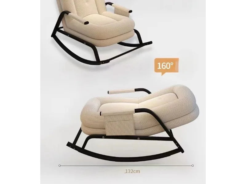 Lazy Rocking Chair Household Living Room Adult Balcony Leisure Bedroom Recliner Single Lazy Sofa Human Rocking Chair Muebles