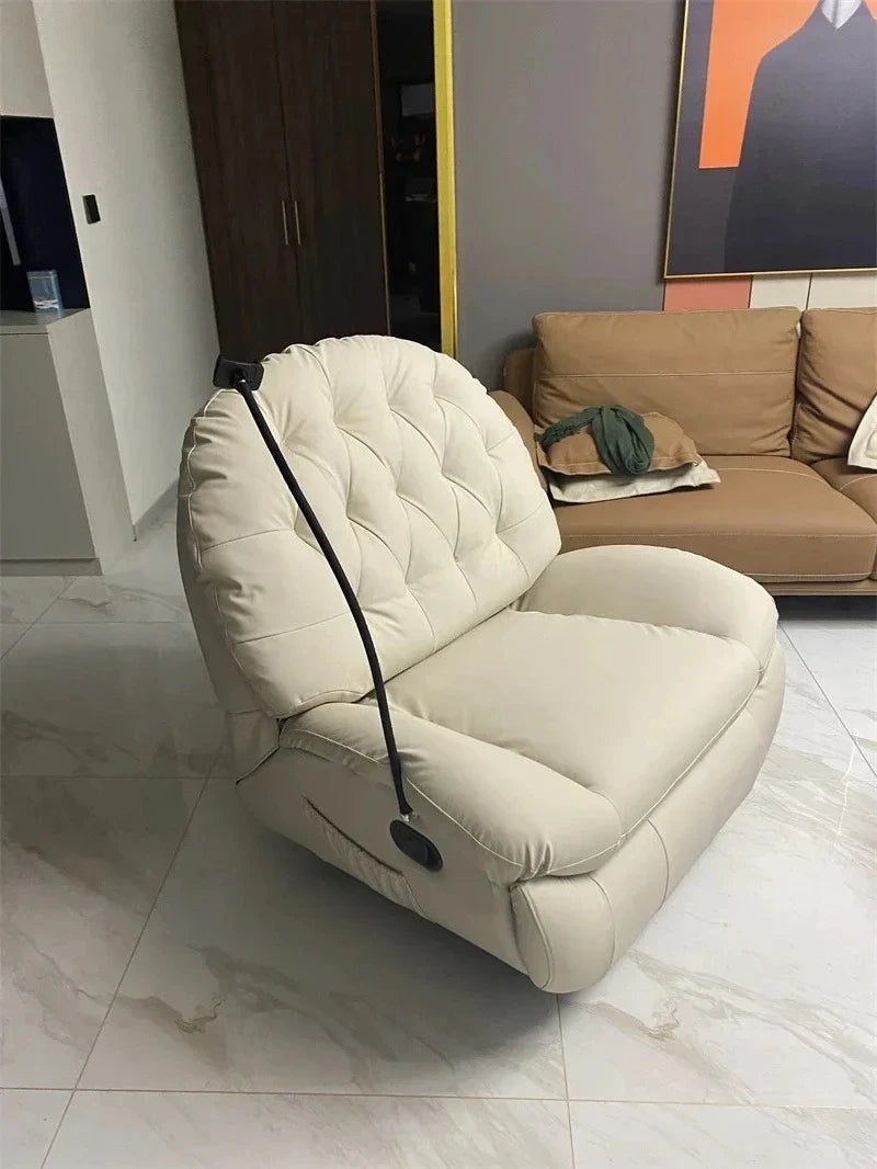 Modern Fabric Living Room Sofas Designer Living Room Furniture Leisure Lazy Sofa Bed Rocking Chair Nordic Home Rotating Recliner