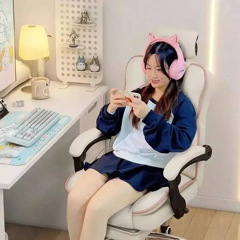 Computer Chair Work Advanced Office Desk Relaxation Armchair Pc Room Comfy Recliner Furniture chaise gaming Swivel Design Gamer
