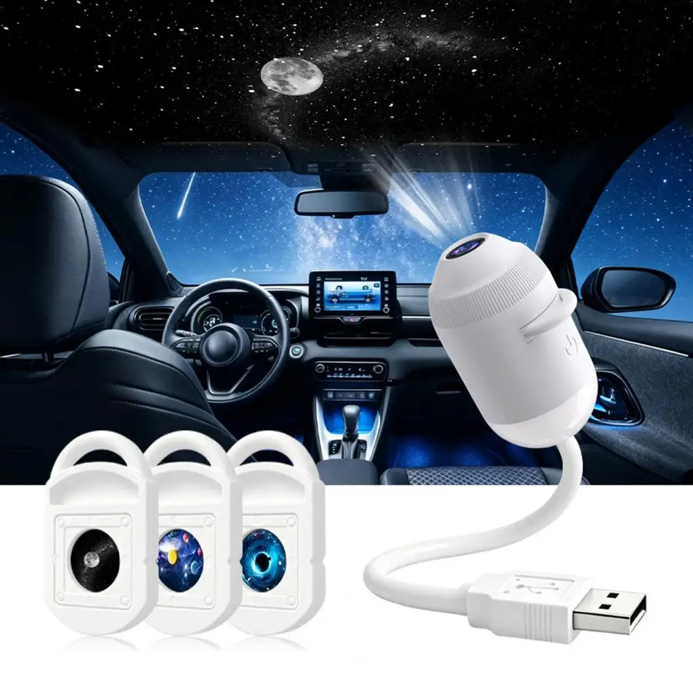 Car Roof Galaxy Night Light USB Star Projector Light 24 in 1 Touch Control Flexible Hose For Bedroom Auto Atmosphere Lamp