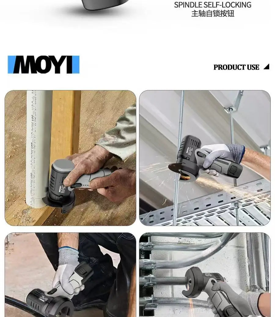 Household 12v battery with brush motor, 3-inch electric angle grinder, cutting machine, woodworking tool
