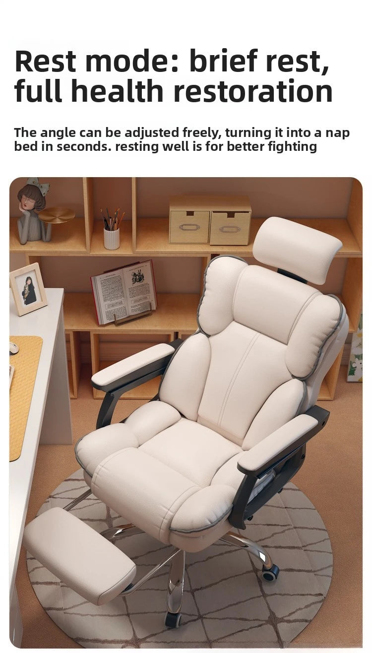Firm Computer chair E-sports chair Home sedentary sofa Seat reclining swivel chair Study back chair