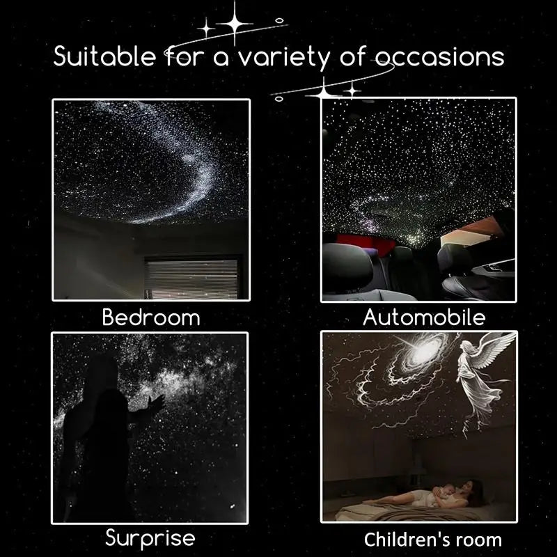 Dual Mode Mini Galaxy Starry Sky Projector Night Light 2-IN-1 Night Light Mode & Starry Sky Mode Furniture Atmosphere Warm Light