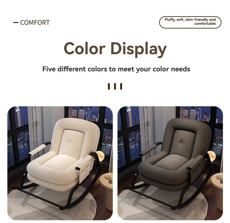 ASwinging Chair, Lounge Chair, Adults Can Sleep, Creamy Style Dog House Rocking Chair, Single Lazy Person, Home Small Sofa