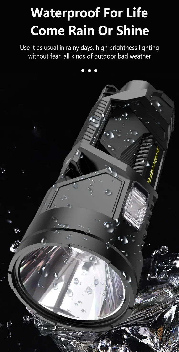 Powerful P70 LED Work Light USB Rechargeable Searchlight Spotlight Portable Flashlight Camping Lantern Torch Floodlight