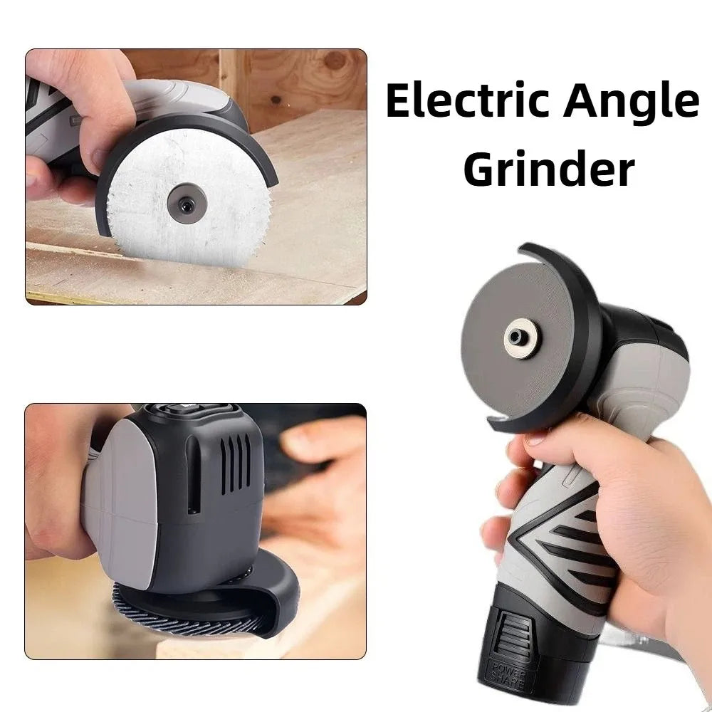 Cordless Design Electric Angle Grinder Protective Guard Compact Cordless Angle Grinder Tool One-touch Control Switch