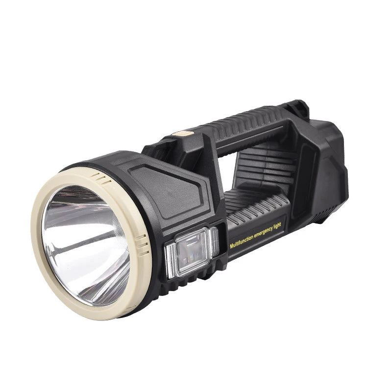 Multi-functional Lighting Flashlight Strong Light Searchlight Solar Rechargeable Flashlight Super Bright Outdoor Long-range Lamp