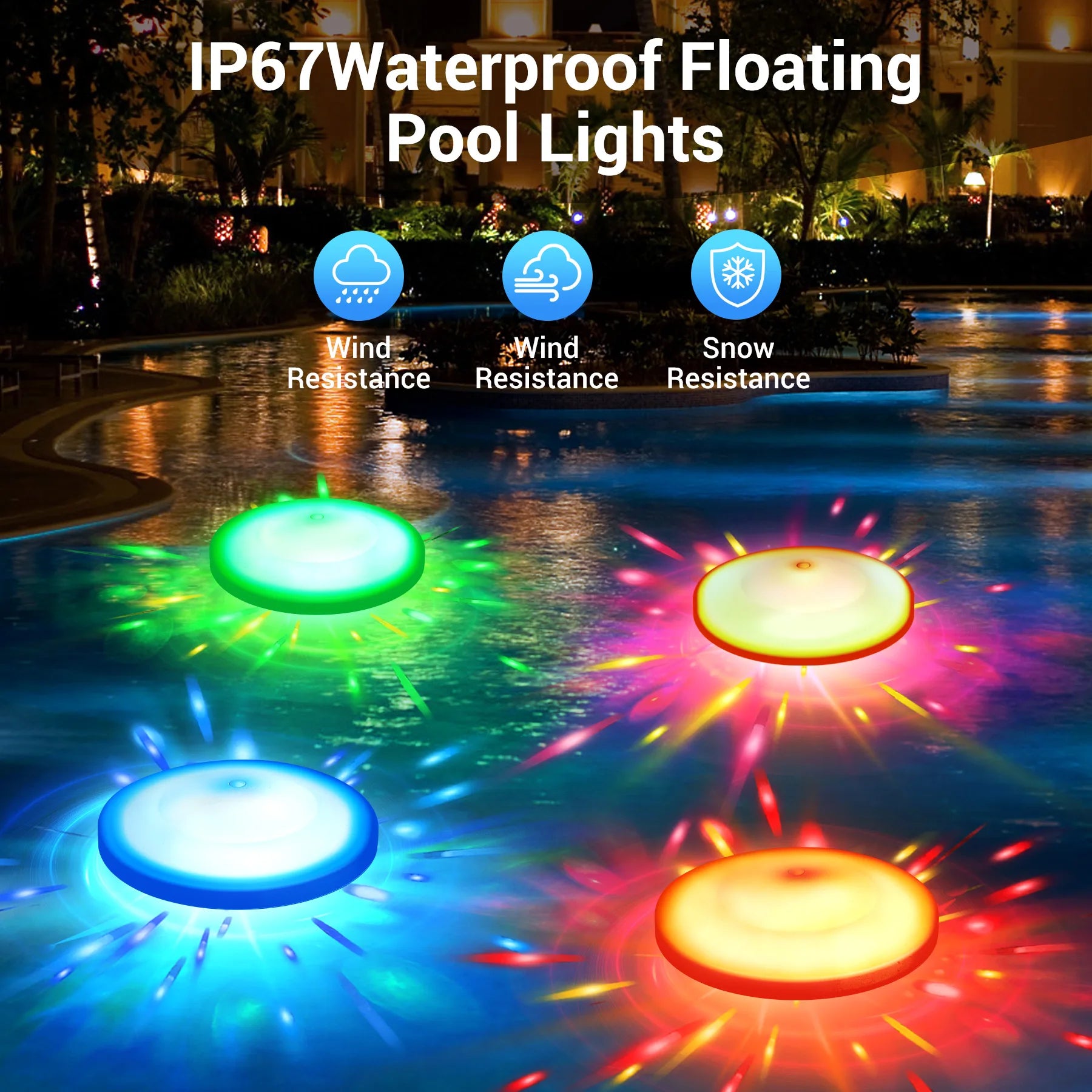 Led Floating Lights Swimming Pool Waterproof Lamp Multi Color Changing Water Drift Lamp For Fish Tank Pond Changing Light