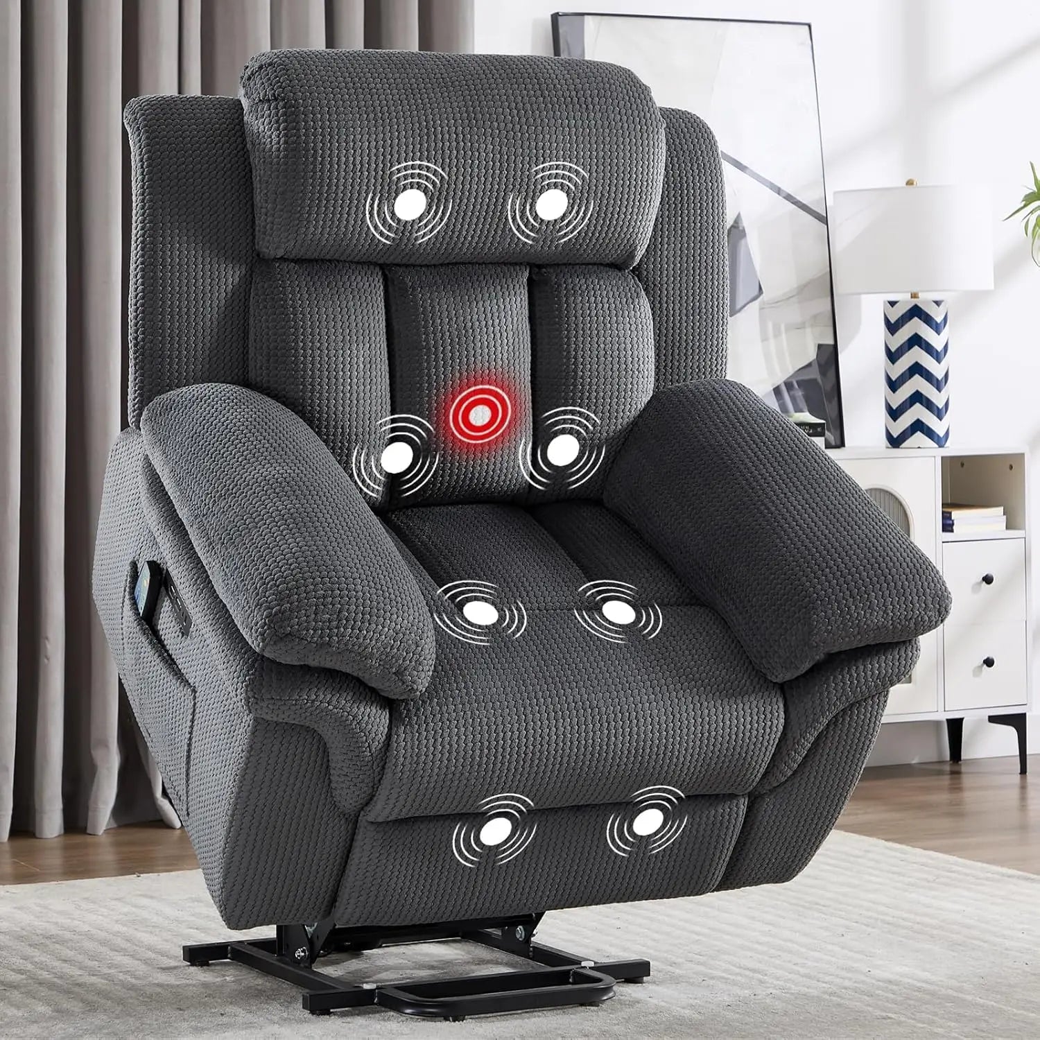 46" Wide Oversized Power Lift Recliner Chair for Elderly, Extra Large Electric Lift Recliners for Big and Tall,, Customized