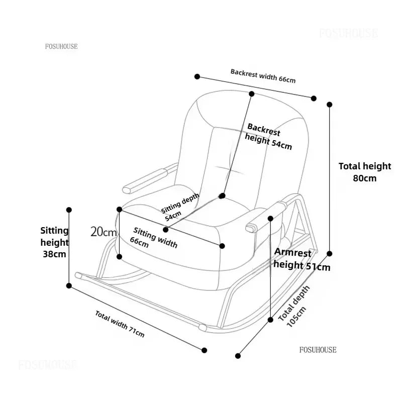 Modern Corduroy Living Room Chair Multifunctional Lazy Chair with Backrest for Balcony Home Leisure Creative Design