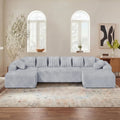 131'' Oversized Boneless Cloud Couches with Chaise, Deep Seat U Shaped Modular Sectional Sofa for Living Room 1PCS,, Customized