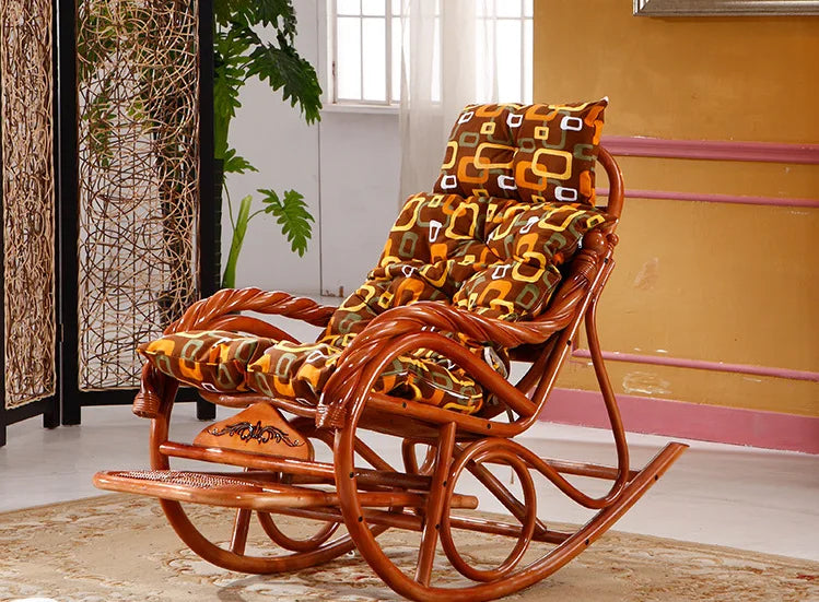 Rocking chair, hanging basket, balcony, natural, true vine, plant, weaving, elderly, household