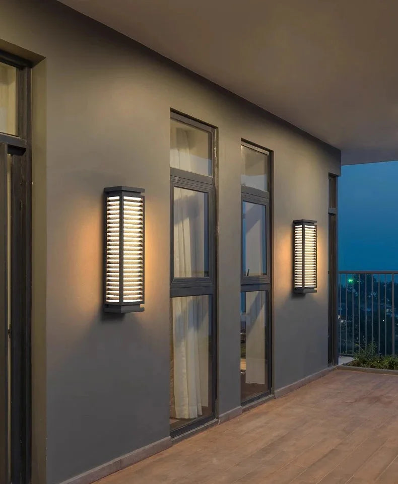 Outdoor Stainless Steel Wall Lights LED Cubical Black Lighting Fixture Waterproof Anti-Rust Sconces Luminaire for Garage Pathway
