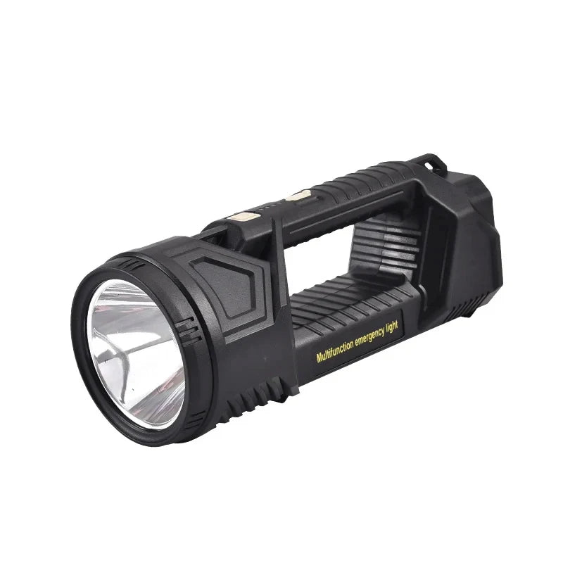 Multi-functional Lighting Flashlight Strong Light Searchlight Solar Rechargeable Flashlight Super Bright Outdoor Long-range Lamp