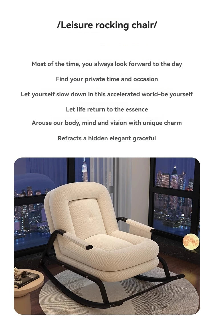 Swinging Chair Adults Can Sleep Creamy Style Dog House Rocking Chair Single Lazy Person, Home Small Sofa
