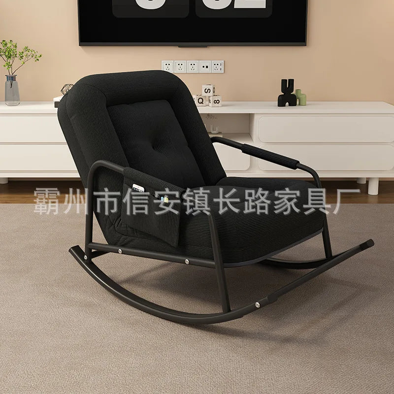 Rocking Chair Recliner Lazy Sofa Balcony Leisure Chair Living Room Light Luxury Adult Comfortable Single Home Kennel