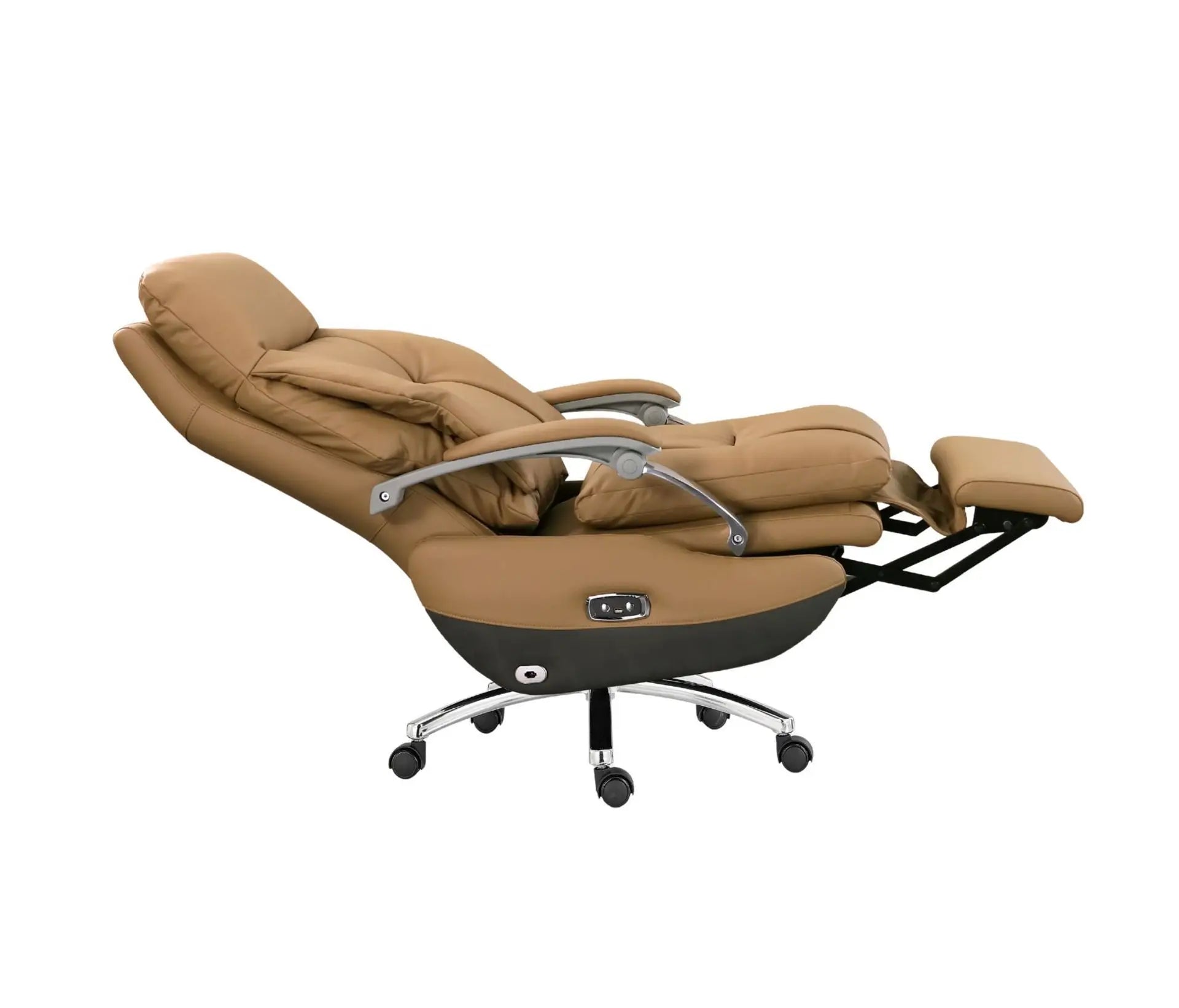 Electric boss leather office reclining office chair, comfortable sedentary home, study massage